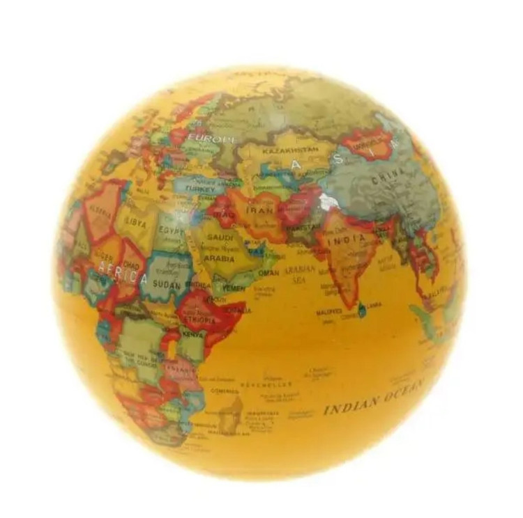 کره زمین چرخان رنگ زرد