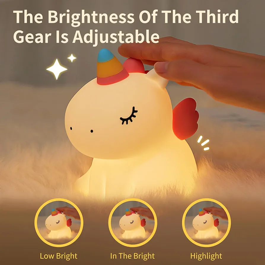 چراغ خواب سلیکونی طرح محبوب یونیکورن