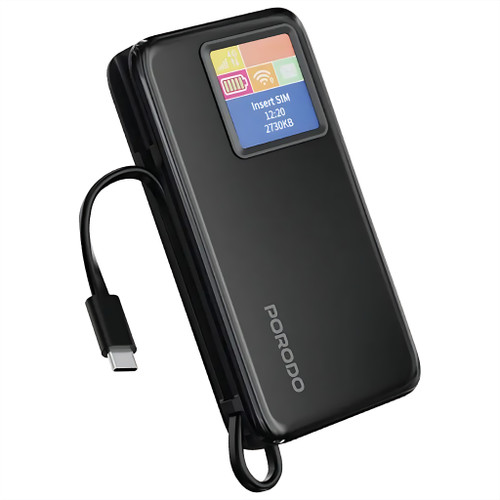 مودم همراه و جیبی Porodo 4G LTE WiFi 6 با پاوربانک 10000mAh