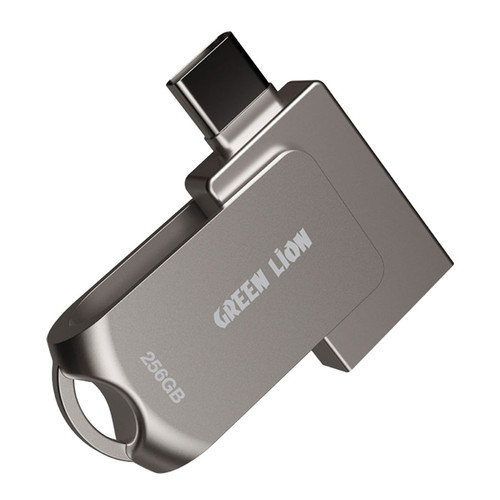 فلش مموری تایپ سی Green Lion مدل 2in1 OTG USB-C Flash Drive ظرفیت 256GB