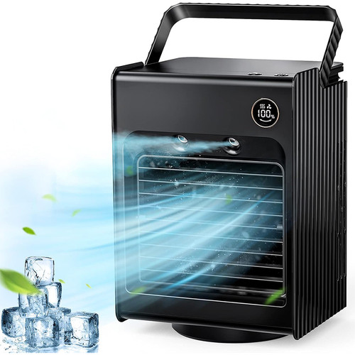 کولر رو میزی مه پاش دار Porodo مدل Air & Mist Portable Cooling Fan With Night Light