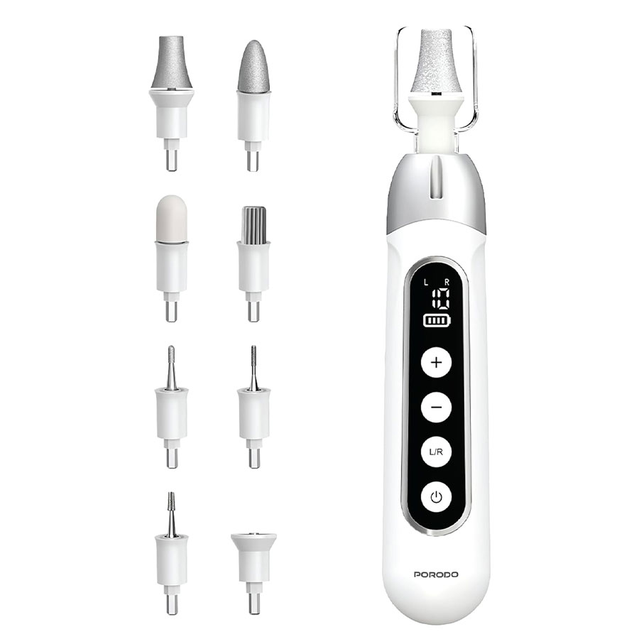 سوهان برقی 8 کاره پدیکور و مانیکور پرودو Porodo 8-In-1 Rechargeable Electric Nail Drill