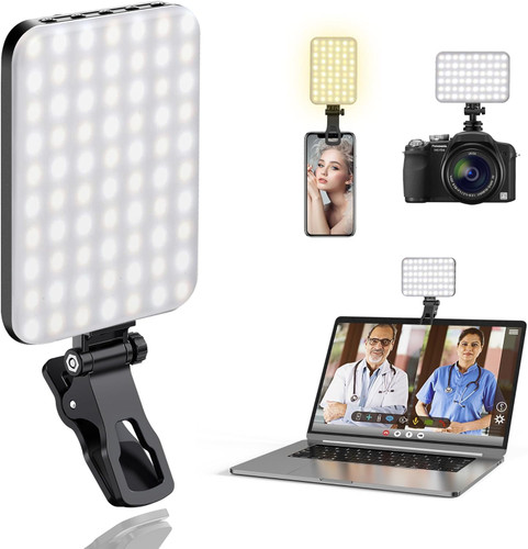 چراغ سلفی فوق باریک Yesido DH12 | نور ثابت 120 LED با باتری 3000mAh