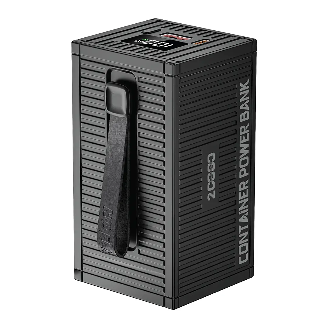 پاوربانک گرین لاین مدل Container با ظرفیت ۲۰۰۰۰ میلی‌آمپرساعت | شارژ سریع PD 20W، QC 22.5W و کابل ۴ کاره