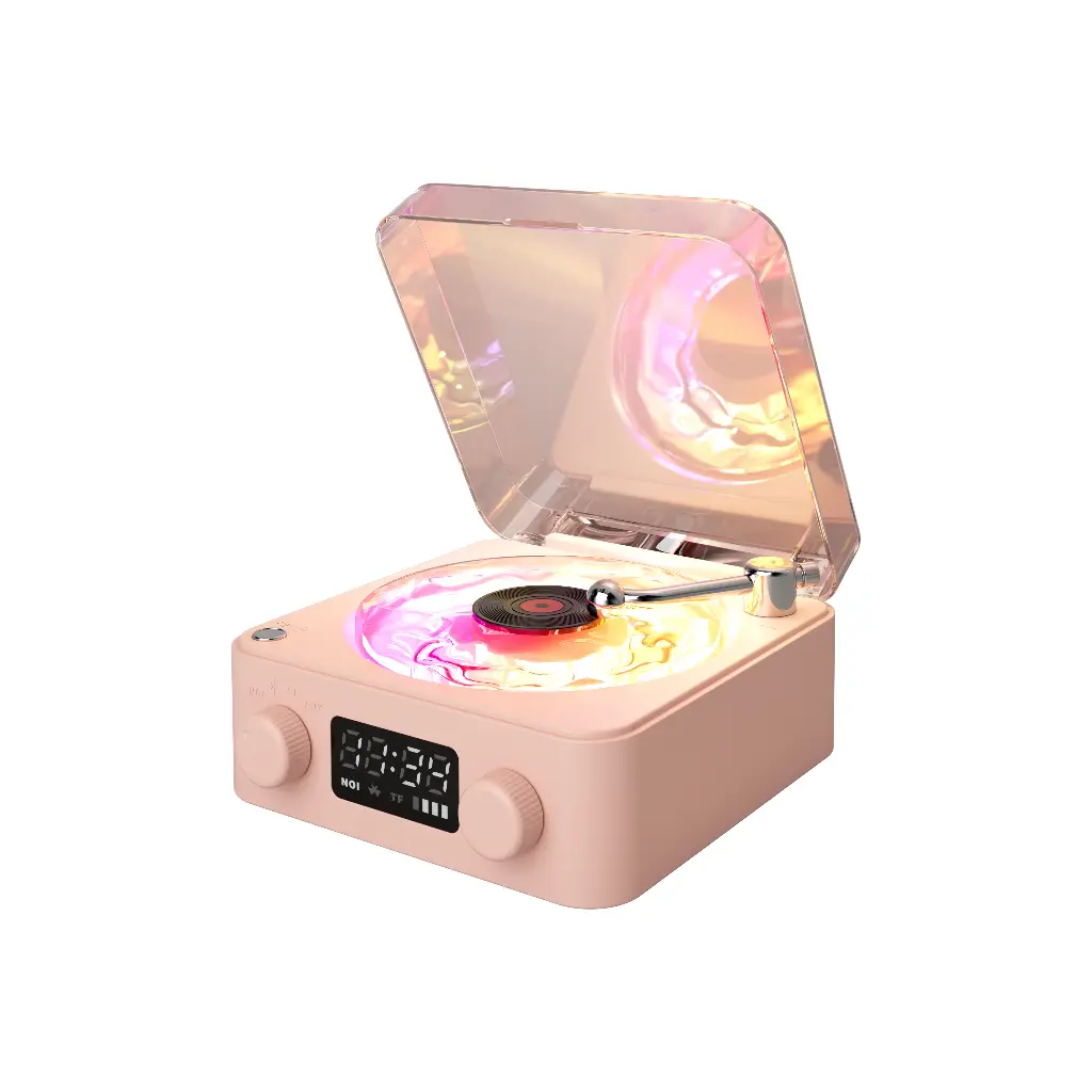 اسپیکر بلوتوثی و دستگاه وایت نویز پورودو مدل Porodo Lifestyle White Noise Portable Speakerنورپردازی، ساعت و صداهای طبیعت