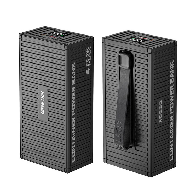پاوربانک گرین لاین مدل Container با ظرفیت 30000 میلیآمپرساعت | شارژ سریع PD 20W، QC 22.5W و کابل ۴ کاره