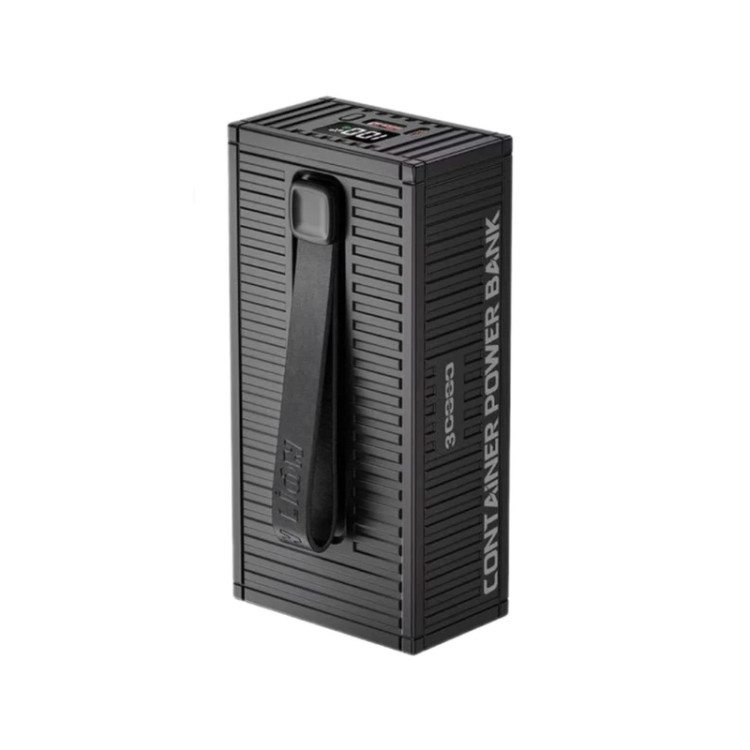 پاوربانک گرین لاین مدل Container با ظرفیت 30000 میلیآمپرساعت | شارژ سریع PD 20W، QC 22.5W و کابل ۴ کاره