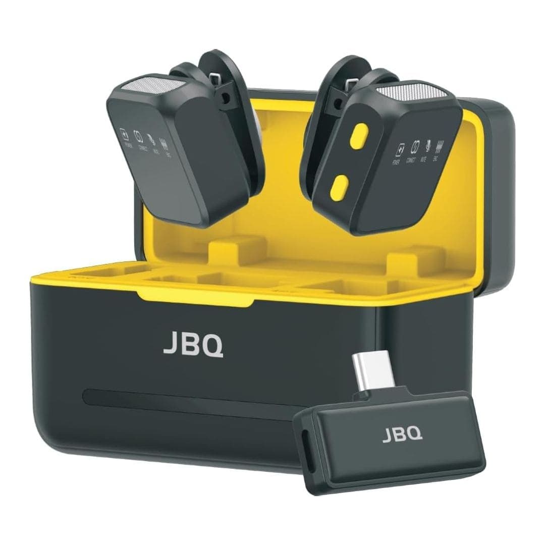 میکروفن بی‌سیم یقه ای دوگانه JBQ EchoFree با قابلیت حذف نویز هوشمند (ENC)