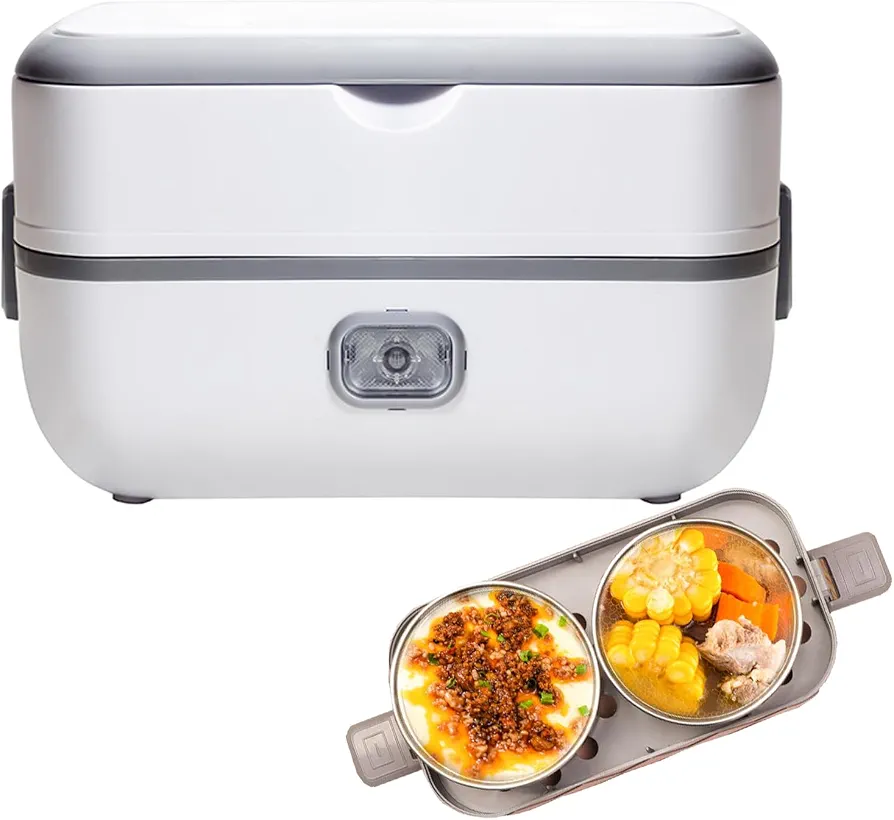 لانچ‌باکس برقی Cooking Lunchbox مدل HM-01 | گرم‌کن غذای قابل حمل ۱ لیتری