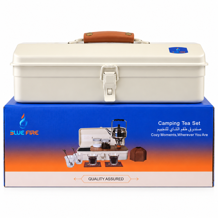 ست چای خوری سفری و کمپینگ BLUE FIRE Camping Tea Set | پکیج کامل همراه با باکس لوکس فلزی