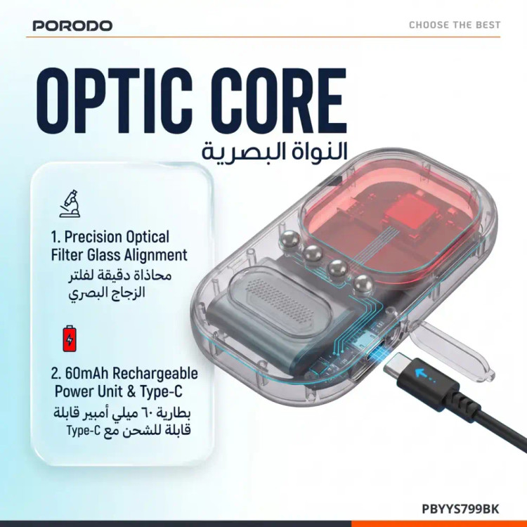 دوربینیاب Porodo Blue Rubin | دستگاه تشخیص لنز دوربین مخفی و قابل حمل