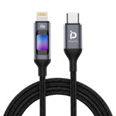 کابل فست شارژ Type-C به Lightning برند iPluse Pro مدل iP-101 | توان 60 وات دارای نشانگر نوری