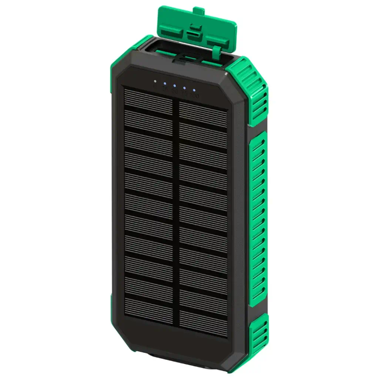 پاوربانک خورشیدی و مگسیف Green Lion مدل Solar Flex ظرفیت 20000mAh | مقاوم با استاندارد IP65، شارژ سریع 22.5 وات و بیسیم 15 وات