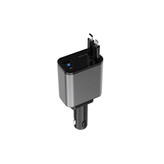 شارژر فندکی خودرو Green Lion مدل Retractable 50W | دو کابل جمعشونده Type-C و Lightning