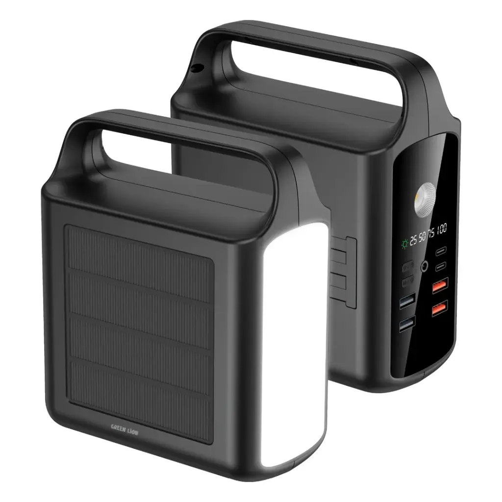 پاور بانک خورشیدی Green Lion Solar Xtreme ظرفیت 80000mAh | شارژ سریع PD 20W، پنل خورشیدی، چراغ LED و SOS