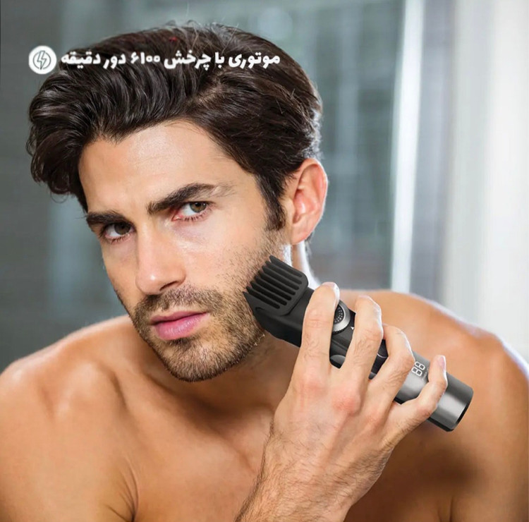 ماشین اصلاح و تریمر صورت و بدن Green Lion مدل Trim Gen 70 | سه سرعته، ضد آب IPX7 و 90 دقیقه شارژدهی