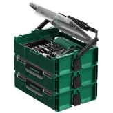 ست ابزار 213 پارچه Green Lion مدل GTS-700 | پیچگوشتی برقی شارژی و جعبه ابزار چندطبقه
