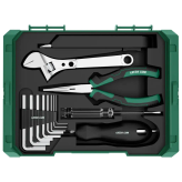ست ابزار 213 پارچه Green Lion مدل GTS-700 | پیچگوشتی برقی شارژی و جعبه ابزار چندطبقه
