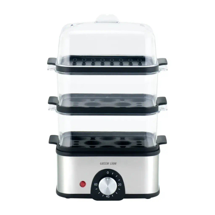 تخممرغپز و بخارپز ۳ طبقه گرین لاین مدل Green Lion 3-Tier Egg Cooker 500W | همراه رژیمی ورزشکاران و خانوادهها