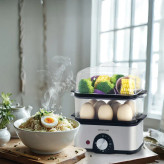 تخممرغپز و بخارپز ۳ طبقه گرین لاین مدل Green Lion 3-Tier Egg Cooker 500W | همراه رژیمی ورزشکاران و خانوادهها