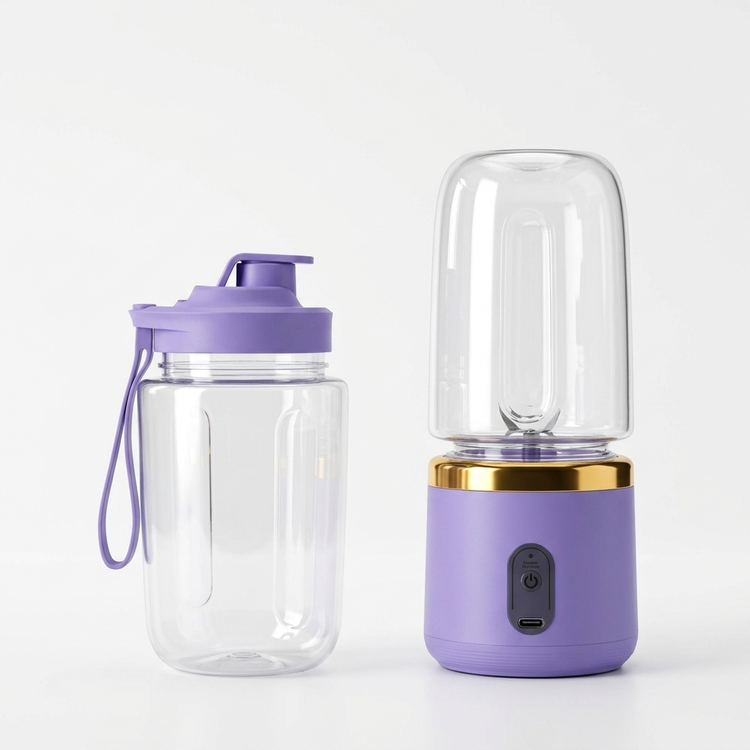 شیکر شارژی Small Portable Juicer مدل RK-02 | گنجایش ۴۰۰Ml و دو مخزنه