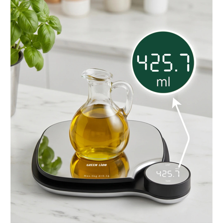 ترازو آشپزخانه دیجیتال Green Lion مدل Digital Kitchen Scale | ظرفیت ۵ کیلوگرم، قابلیت Tare و نمایشگر بزرگ