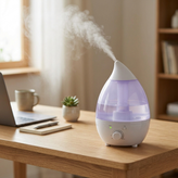 بخور سرد و رطوبتساز قطرهای Humidifier LED Ultrasonic با آرومادیفیوزر و مخزن ۱.۳ لیتری