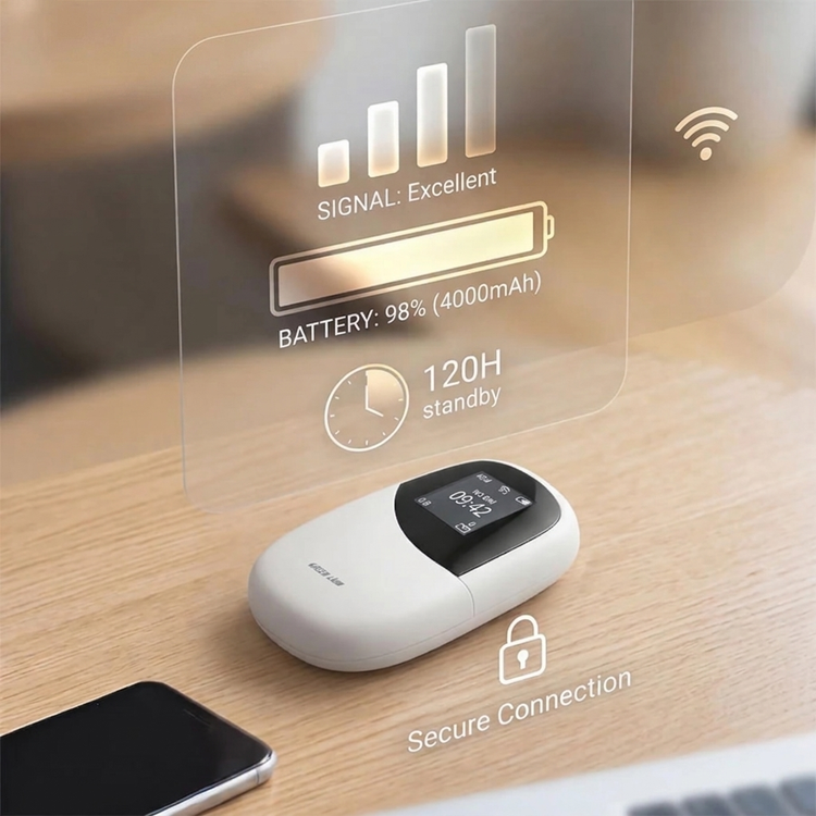 مودم جیبی 4G LTE گرین لاین Green Lion Connect Portable MiFi Router | وایفای Wi-Fi 6 و باتری ۴۰۰۰ میلیآمپرساعت